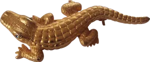 Golden Gecko Figurine PNG image