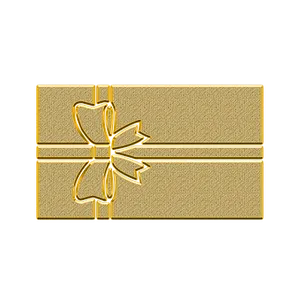 Golden Gift Box Top View