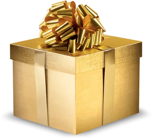 Golden Gift Boxwith Bow
