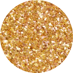 Golden Glitter Closeup Texture PNG image