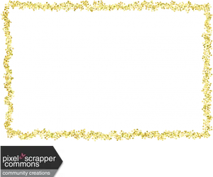 Golden Glitter Frame Border