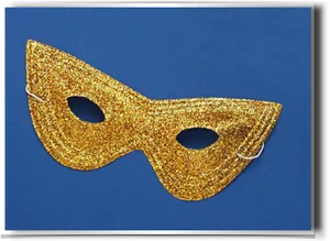 Golden Glitter Masquerade Mask