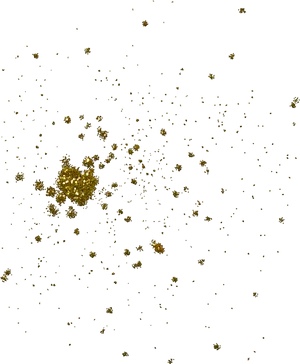 Golden Glitter Sparkleson Black Background