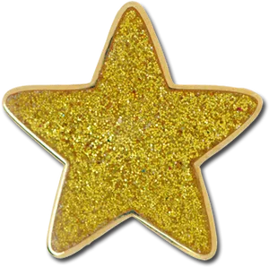 Golden Glitter Star Decoration PNG image