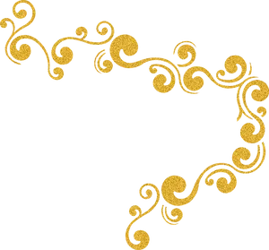 Golden Glitter Swirl Decoration