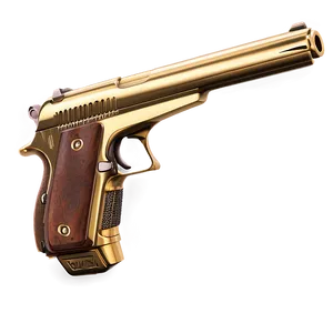 "golden Gun PNG: Luxury Firearm Image" Owe26