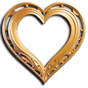 Golden Heart Border Png 30 PNG image