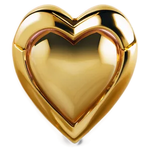 Golden Heart Charm Png Vft22 PNG image