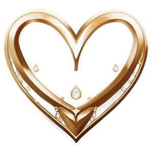 Golden Heart Clipart Luxury PNG 10