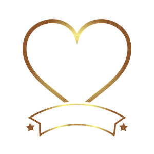 Golden Heart Logo Design PNG image