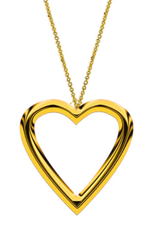 Golden Heart Pendanton Chain
