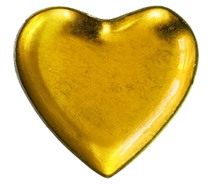 Golden Heart Shaped Object