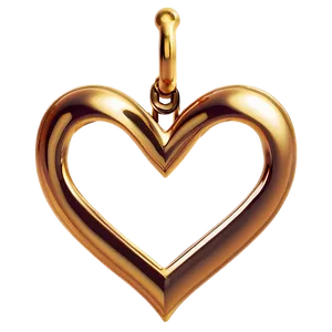 Golden Heart Transparent Png 05252024 PNG image