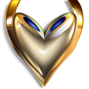 Golden Heart Vector PNG Iqg PNG