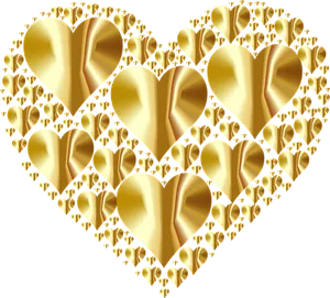 Golden Hearts Pattern