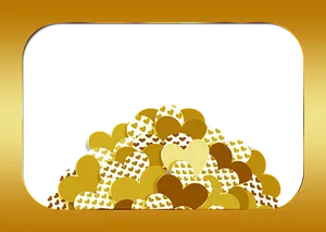 Golden Hearts Pattern Illustration