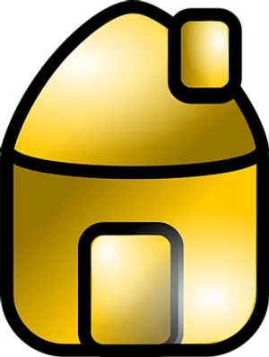 Golden Home Icon PNG image