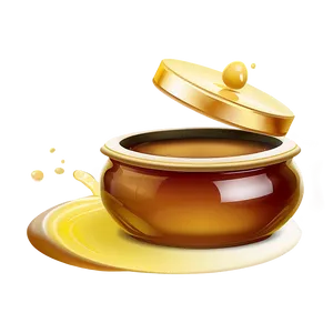 Golden Honey Jar Png 66 PNG image