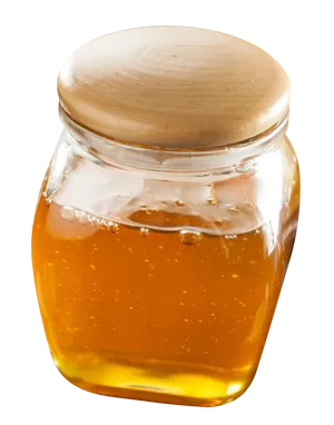 Golden Honey Jar Transparent Background PNG image