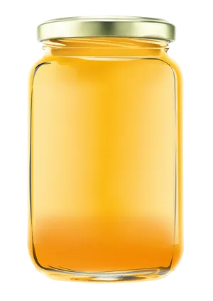 Golden Honey Jar Transparent Background PNG image