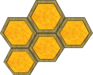 Golden Honeycomb Texture