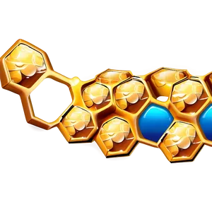 Golden Honeycomb Texture PNG 30