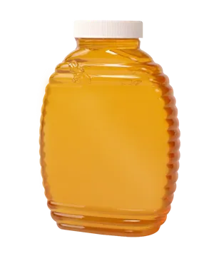 Golden Honeyin Plastic Jar PNG image