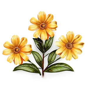 Golden Hour Flowers PNG Dao PNG