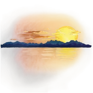 Golden Hour Sunset Png Khm41 PNG image