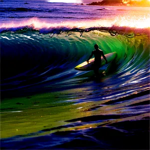 Golden Hour Surf PNG Dhu32 PNG