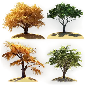 Golden Hour Trees PNG Jug11