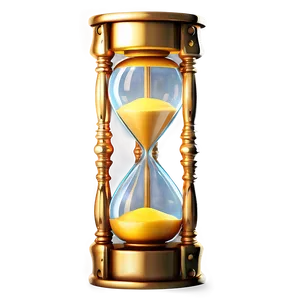 Golden Hourglass Luxury PNG 27