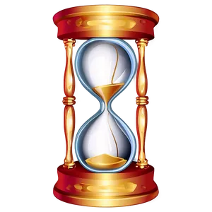 Golden Hourglass Luxury PNG 94