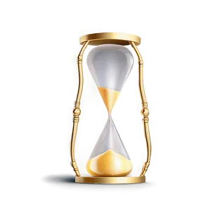 Golden Hourglass Luxury PNG 97