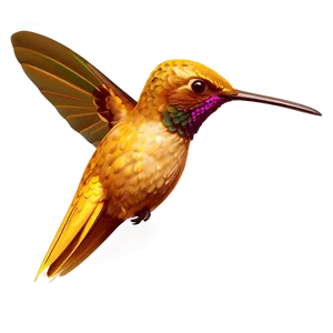 Golden Hummingbird Png 22 PNG image