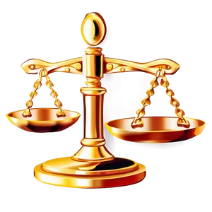 Golden Justice Scale Png 06132024 PNG image