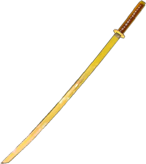 Golden Katana Illustration