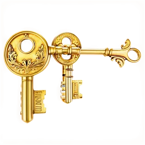 Golden Keys PNG 20