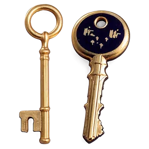 Golden Keys PNG 32