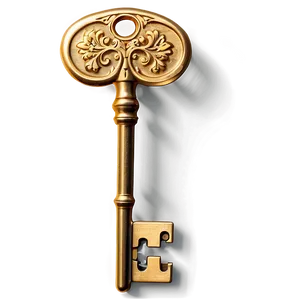 Golden Keys PNG 9