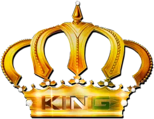 Golden King Crown Logo