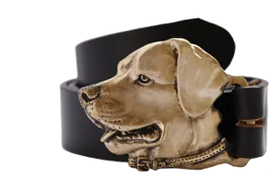 Golden Labrador Belt Buckle PNG image