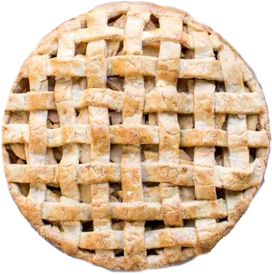 Golden Lattice Pie Crust PNG image