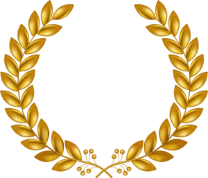 Golden Laurel Wreath Design