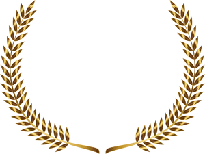 Golden Laurel Wreath Design
