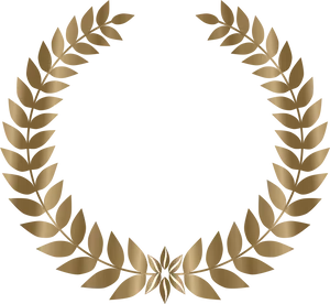 Golden Laurel Wreath Graphic PNG image