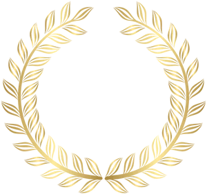 Golden Laurel Wreath Graphic PNG image