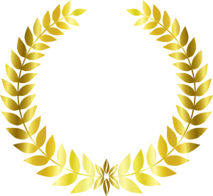 Golden Laurel Wreath Graphic