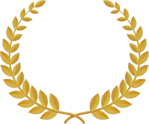 Golden Laurel Wreath Graphic PNG image