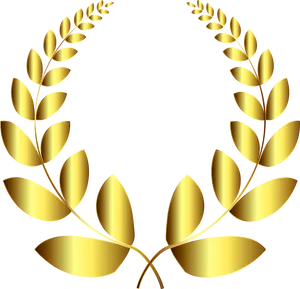 Golden Laurel Wreath Graphic PNG image